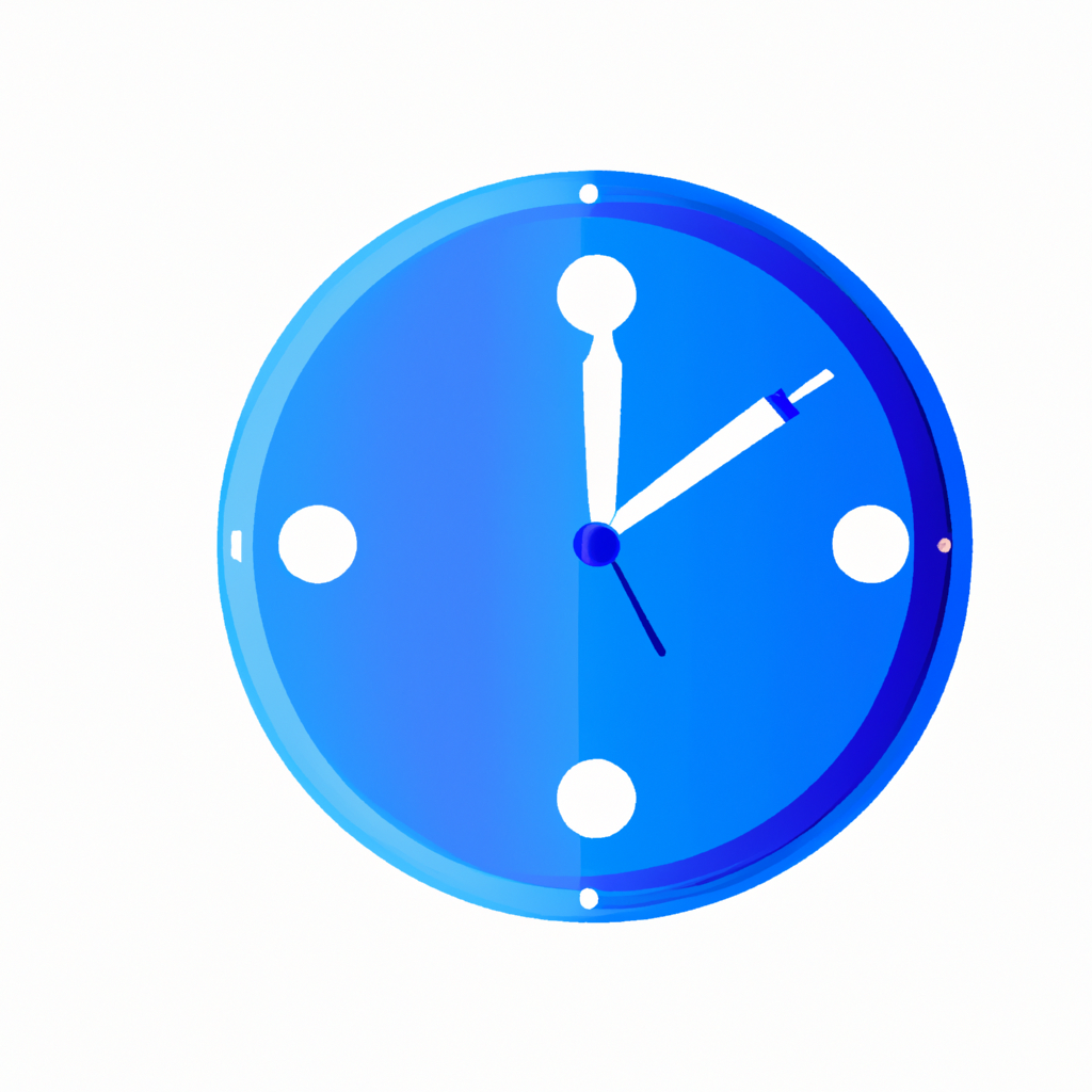 Blue clock icon signifying countdown